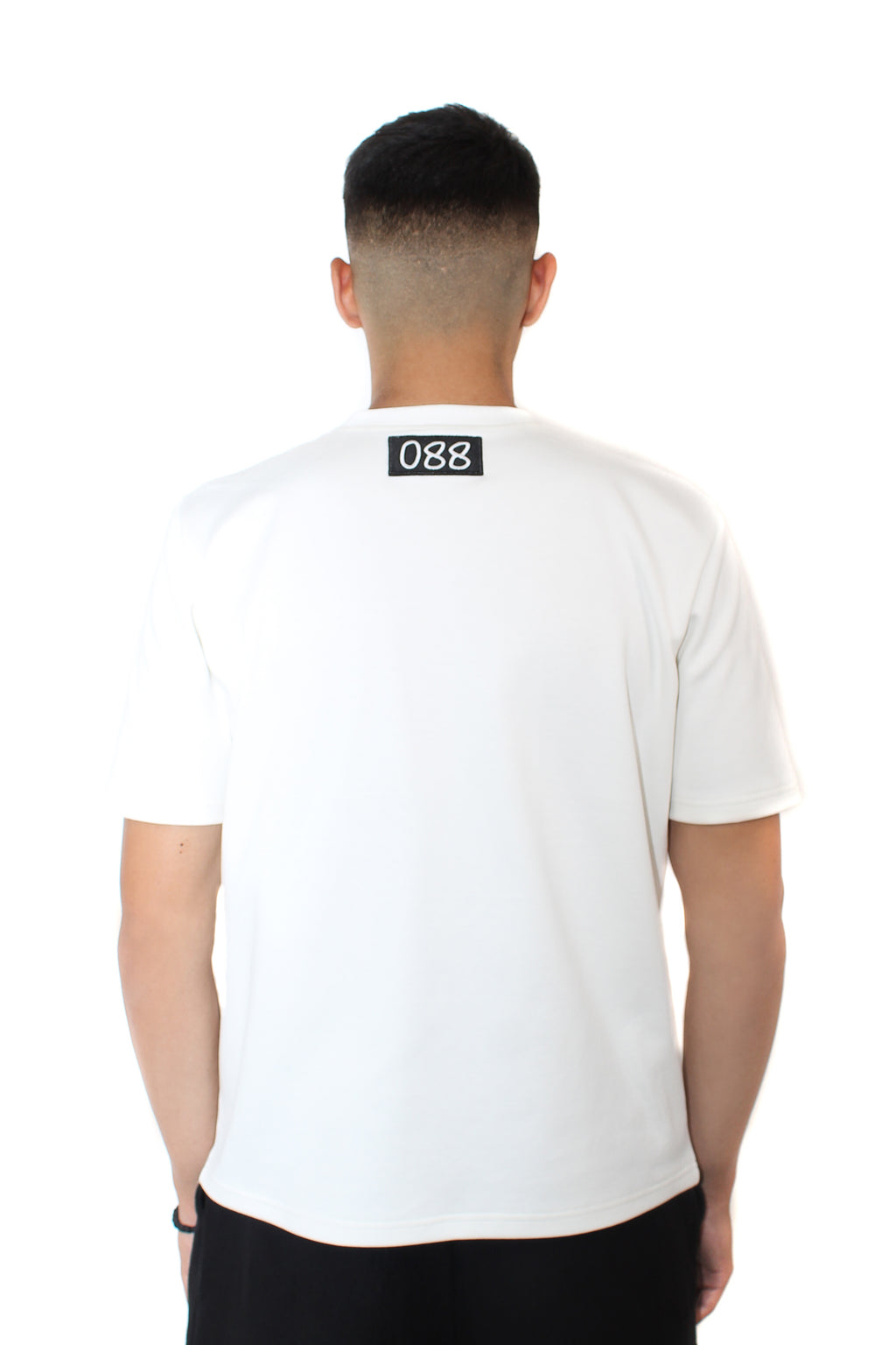 White T-shirt w/ zipper