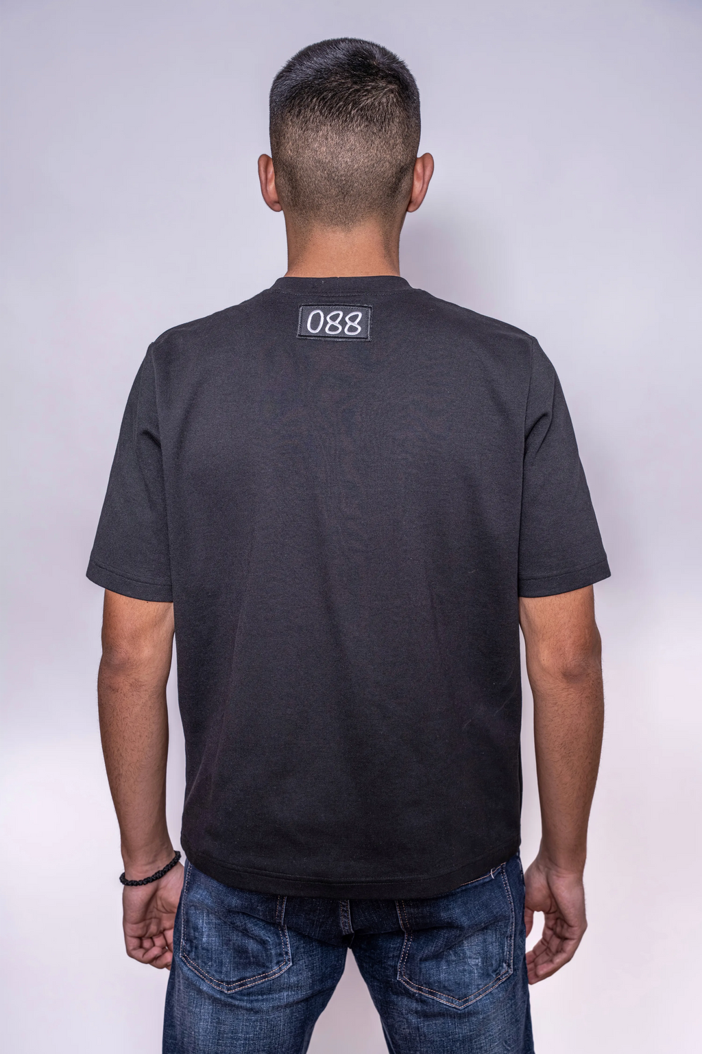 Black T-shirt 088 w/ zipper