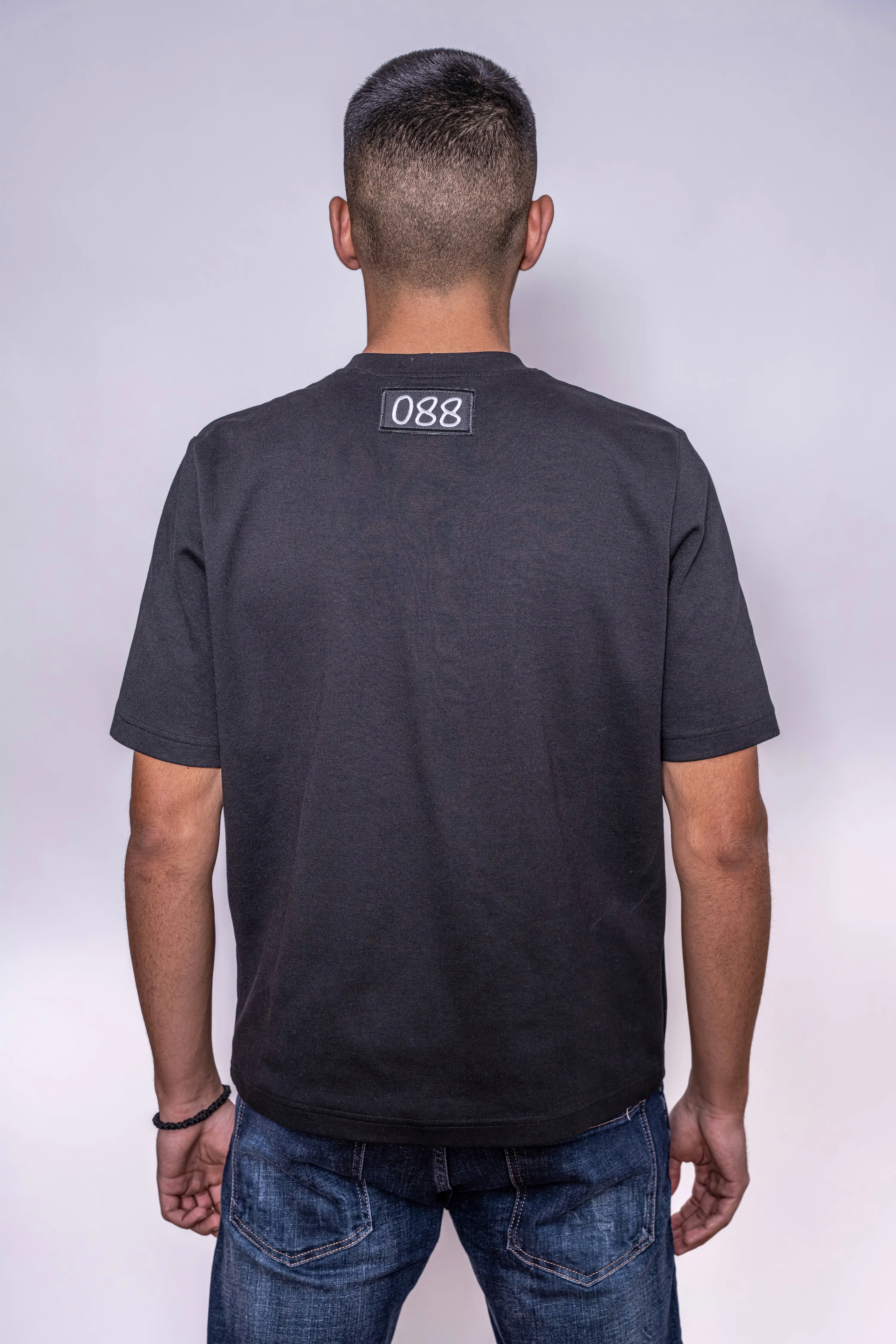 Black T-shirt 088 w/ zipper