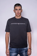Black T-shirt 088 w/ zipper